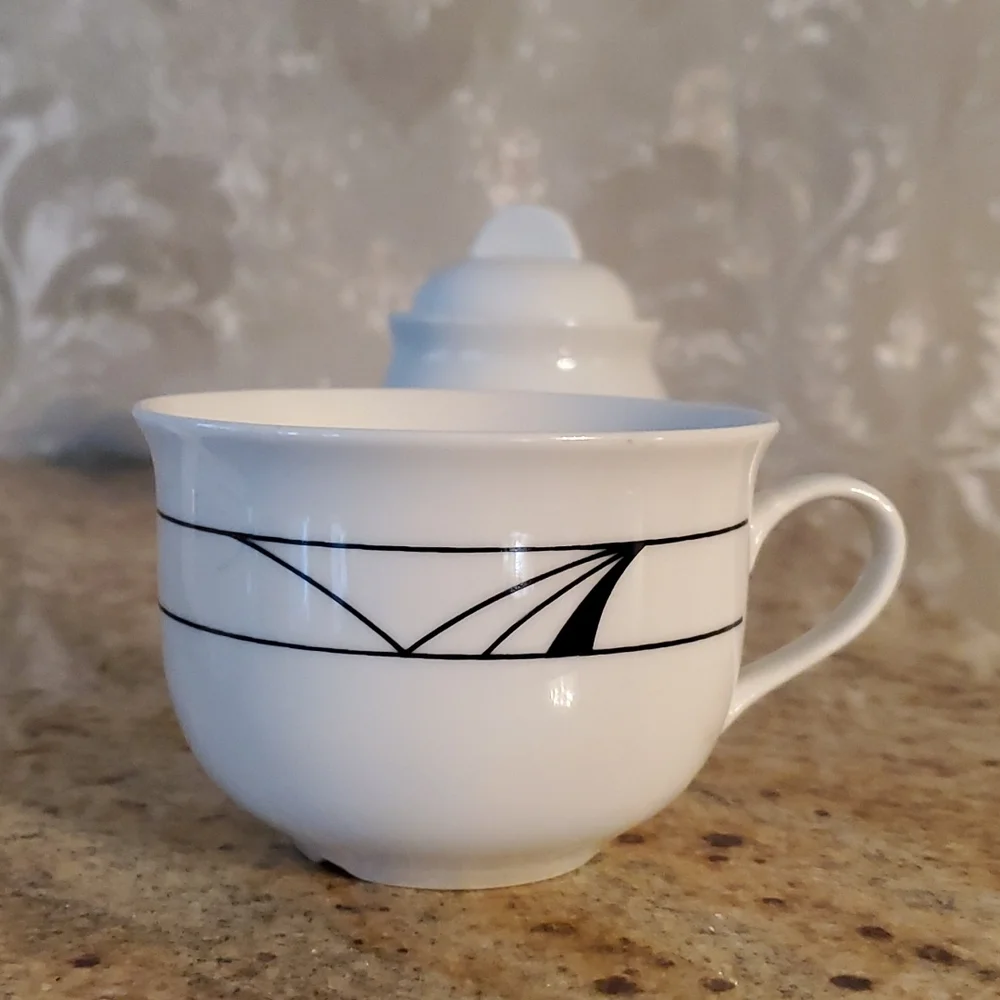 Danesco porcelaine de pologne cups and sugar bowl - Picture 5 of 13